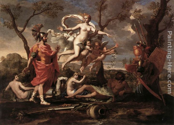 Venus Presenting Arms to Aeneas painting - Nicolas Poussin Venus Presenting Arms to Aeneas art painting